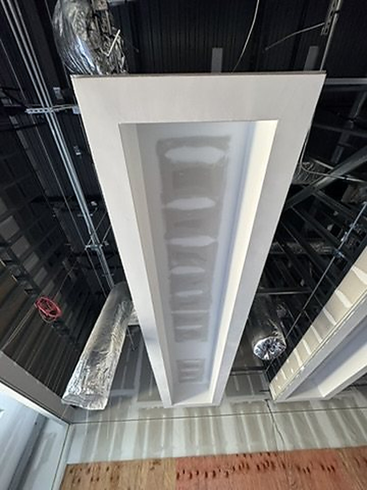 Finished specialty drywall ceiling assembly